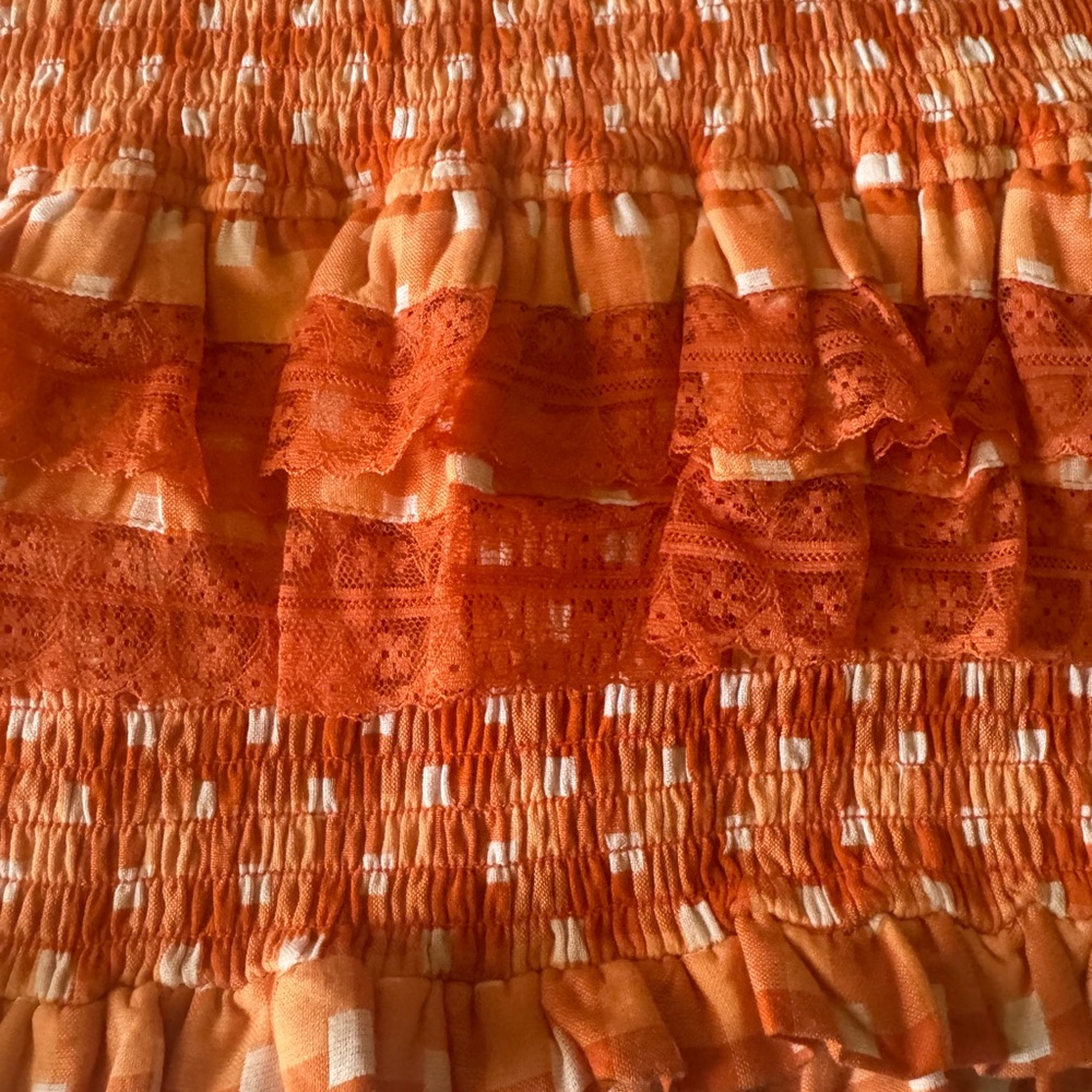 Tularosa Vibrant Orange Ruffle Top - Picture 8 of 14